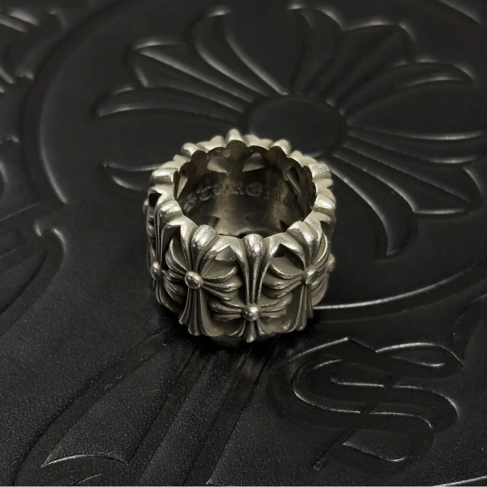 Chrome Hearts 925 Silver Cemetery Ring Size 7 US - Picture 2 of 11